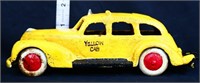 Cast iron yellow cab car