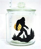 Glass Bigfoot cookie jar