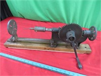 Antique wall drill press