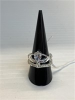 ring size 7 1/2 irish claddaugh .925