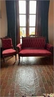 2 piece settee and chair