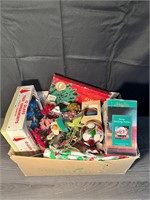 Box Of Vintage Christmas Items