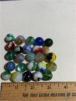25 Mixed Marbles Vintage