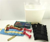 Ankle Weights & Plastic Can to carry them