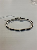 7" bracelet w/ black onyx .925 Thailand