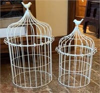 2  decorative white metal bird cage pcs