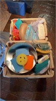 Baskets with picnic supplies and more