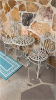 3 pc metal patio set