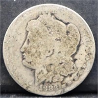 1883O Morgan silver dollar