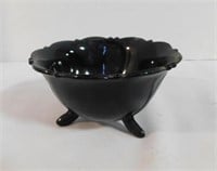Vintage Dark Amethyst Footed Bowl