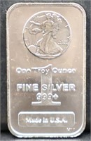 1 troy oz liberty silver bar