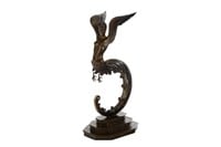 ERTE BRONZE ART DECO FIREBIRD SCULPTURE