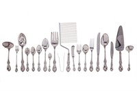 108 PC 'WILD ROSE' INTERNATIONAL SILVERWARE, 2749g