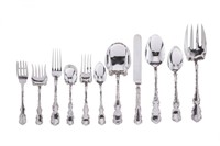 FORTY-NINE PC LOUIS XV STERLING FLATWARE, 1699g