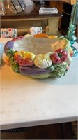 Large veg bowl and tall candle holder