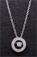 Genuine diamond circle necklace