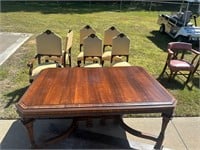Antique kitchen table and chairs