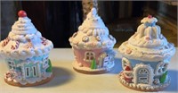 3 pc battery operated holiday houses