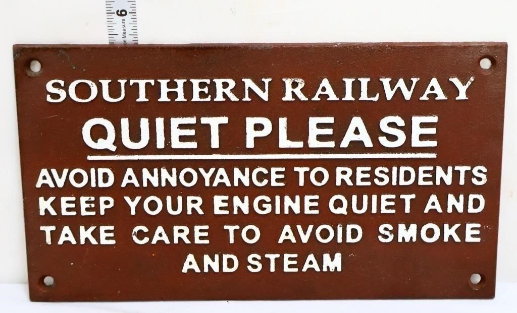 Cast iron Southern Railways sign
