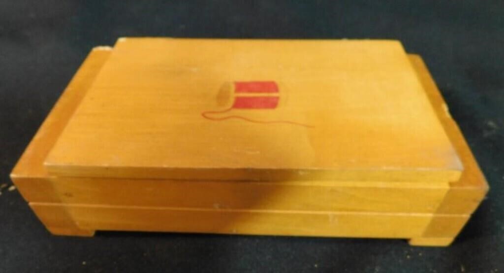 Small Wood Thread Box, 2" X 7"