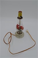 Early Glass Chimney Bedroom Lamp
