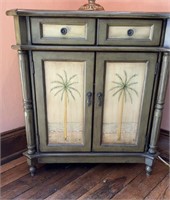 Palm tree standing cabinet