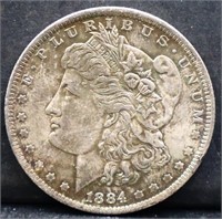 1884O Morgan silver dollar