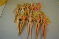Lot of 10 Barbie Dolls