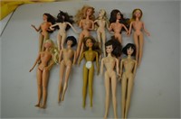 Lot of 11 Barbies