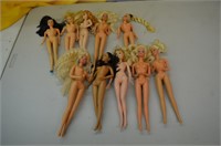 Lot of 10 Barbies