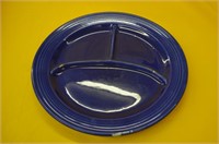 Early Fiesta Cobalt Divided Plate
