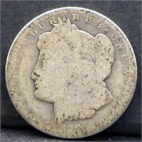 1800s Morgan silver dollar
