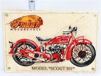 Cast iron Indian Motorcycle plaque