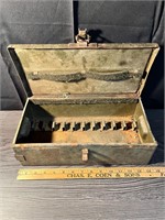 Vintage Metal Tool Box Heavy