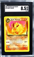 Graded 2000 Pokemon Team Rocket Dark Flareon card