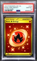 Graded gm mint 2023 Pokemon Basic Fire Energy card