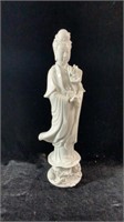 Blanc de Chine Kwan Yon Statue 14.5 Inch