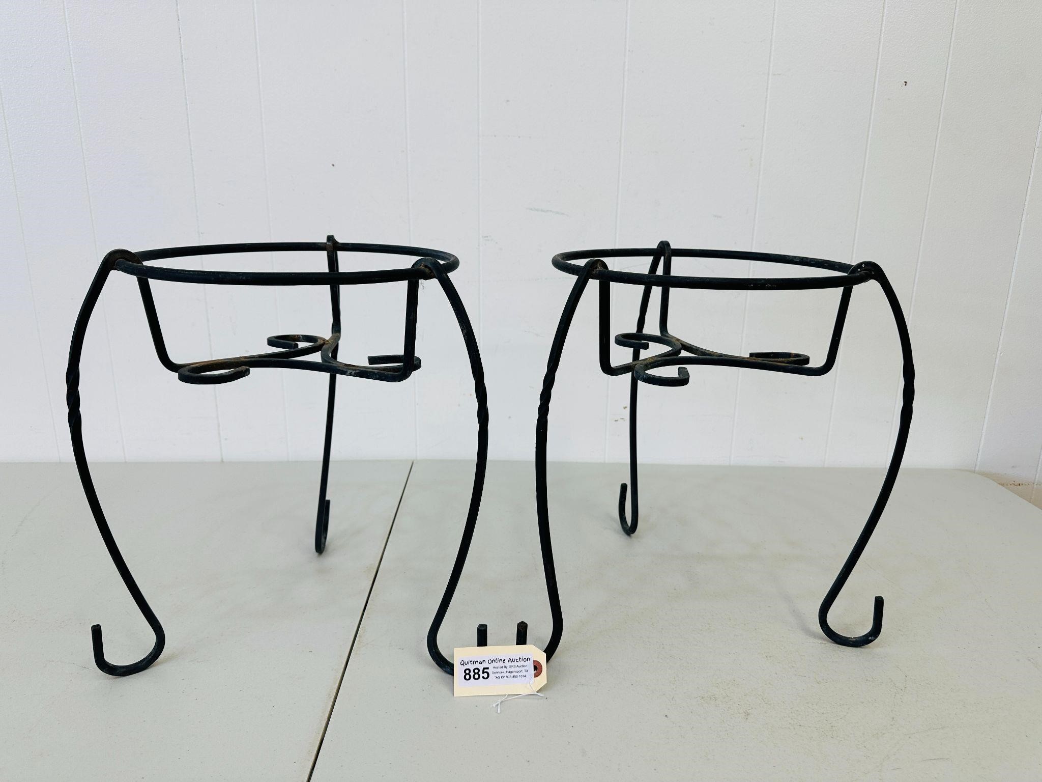 (2) Metal Plant Stands