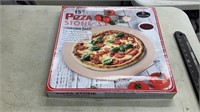 NEW 15 “ pizza stone with serving rack