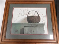 Basket Picture in Wood Frame
