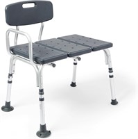 Transfer Bench, Shower Chair Adjustable, Gray