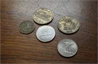 Lot of 5 Coins