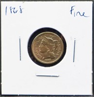 1868 3 cent nickel