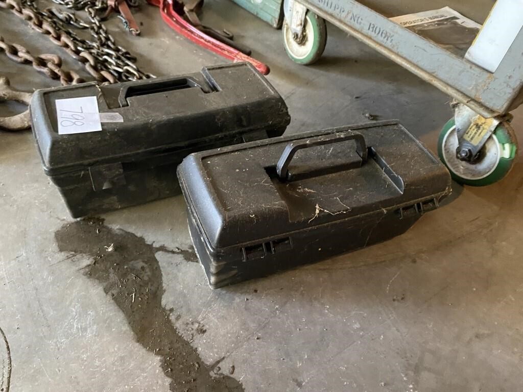 2 SMALL PLASTIC TOOL BOXES