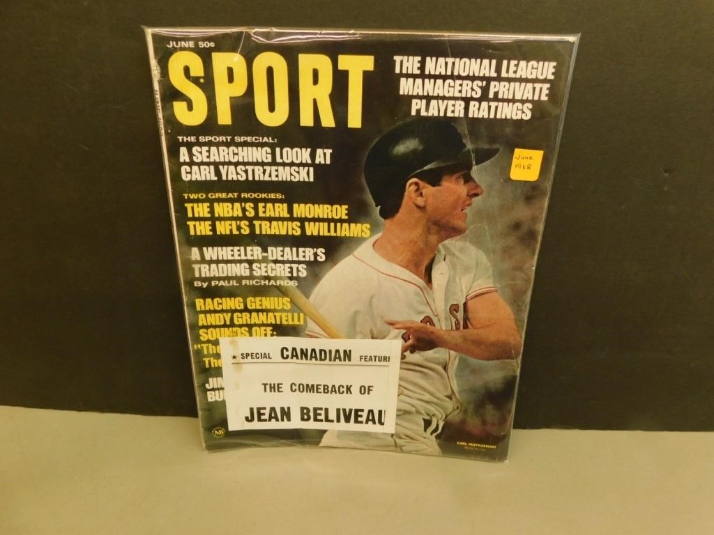 Sports Magazine Jean Beliveau June 1968