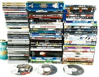 52 DVD, 34 CD, 7 Blu-Ray et 3 jeux vidéo