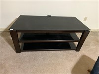 Tv stand/ wood and glass