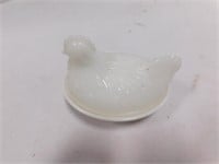 1 Vintage Small Milk Glass Candy Dish