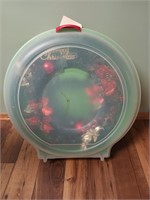 Christmas wreath in plastic storage box up to 24"
