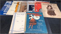 9 Vintage Sheet Music - Published by Leo. Feist In